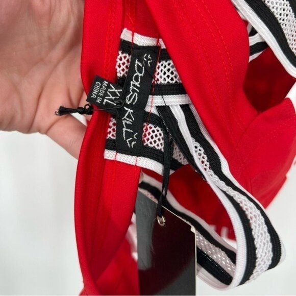 Dolls Kill NEW Red Devils 666 Cheerleading Cropped Costume Top - Picture 5 of 8